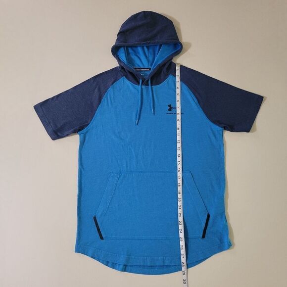 Under Armour Men's HeatGear Hooded Short Sleeve Pullover Shirt - Picture 4 of 12